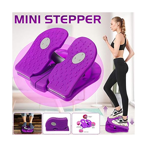Chnrong Fitness Step Swing Stepper Machine, Durable Mini Exercise Steppers, Up-down Stepper for Beginners and Advanced…