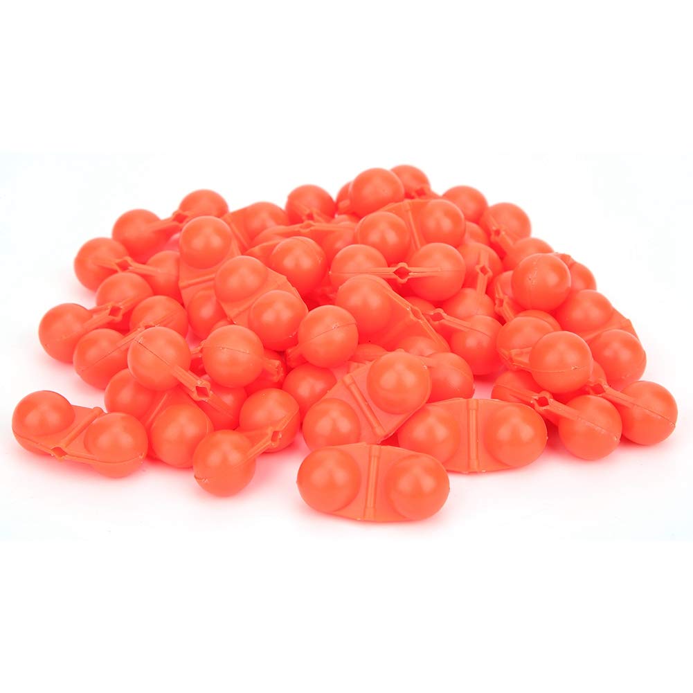 ABS Bell Beads Fishing Dual Rattle, Attractor Portable 40Pcs Sea Fishing Double Rattle, Outdoor Fun Luring Fish Adult Children for Sea/Fresh Water(red)