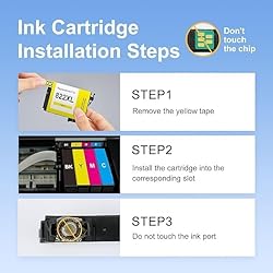 822XL Ink Cartridges Remanufactured Replacement for