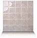 Tic Tac Tiles Peel and Stick Self Adhesive Removable Stick On Kitchen Backsplash Bathroom 3D Wall Tiles in Big Square Designs (10, Marmo Travertine)