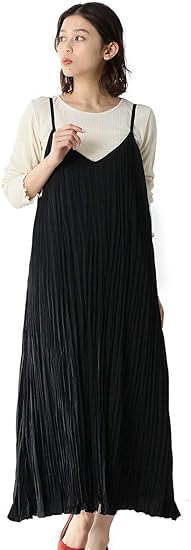 ワンピース キャミワンピ ロング レースアップ バックシャン レディース 春 夏 秋 冬 Honeys ハニーズ キャミワンピース ワンピース チュニック 通販 Amazon