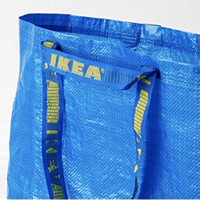 4 Ikea Frakta Shopping Bags 10 Gal Blue Tote Multi Purpose Durable Material