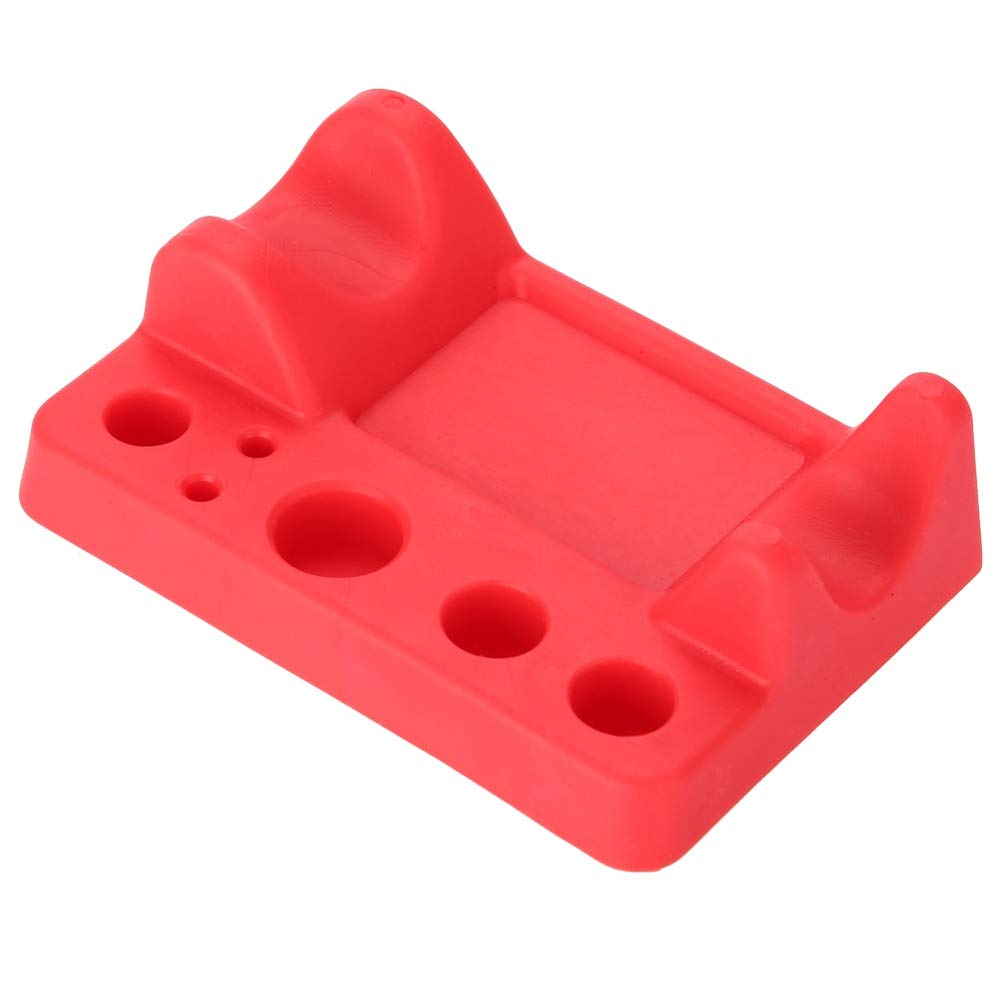 Tattoo Tool Pen Holder, Silicone tattoo machine Holder cotton swab Pen Stand Holder color cup Holder with circles/rectangle/arc shape, red