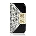 Fashion Girl Woman Fresh Sweet Cute Flip Wallet Leather Case Cover for Samsung Galaxy S4 9500 (black)