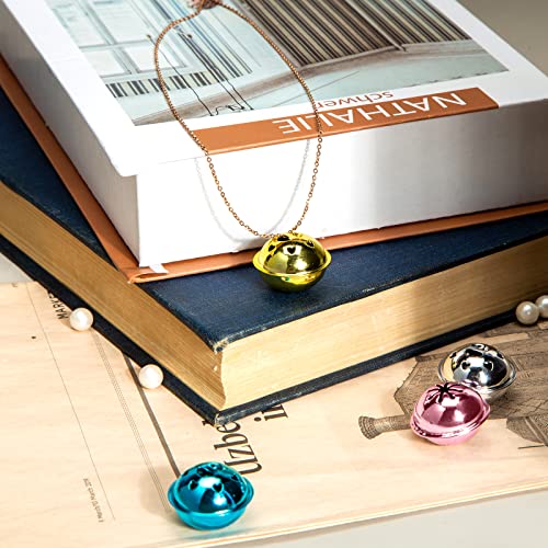 MCPINKY Valentine Craft Bells, 1 Inch Bulk DIY Heart-Shape Bells 7 Colors Bells for Gift Box Decor, Jewelry Making Supplies and Holiday Home Decorations