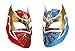 2 pack SIN CARA Youth Lucha Libre Wrestling Mask - KIDS Costume Wear - Party Pack Red/Blue