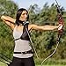Seakcoik Archery Gloves, Genuine Leather Gloves with Three Finger for Recurve & Compound Bow, Hand Guard Protective for Men Women & Youth - M