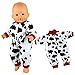 BARWA 5 Sets Jumpsuits Clothes Outfits Handmade Costume Pajamas for 14 to 16 Inch Dolls