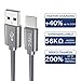 USB Type C Cable, (2 Pack 3FT) USB to USB C Cable Nylon Braided Fast Charger Cord Compatible Samsung Galaxy S10 S9 S8 Plus,Note 9 8,Google Pixel XL 2 3,LG G7 G6 V20 30 35,Moto Z2,HTC U12 U11(Grey)