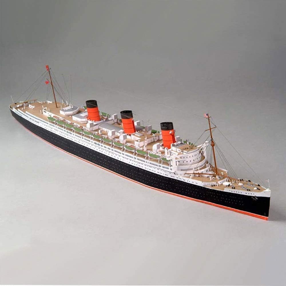 1 400 British Queen Mary Cruise Model 3D Stereoscopic Paper Model High Difficulty DIY Paper Art