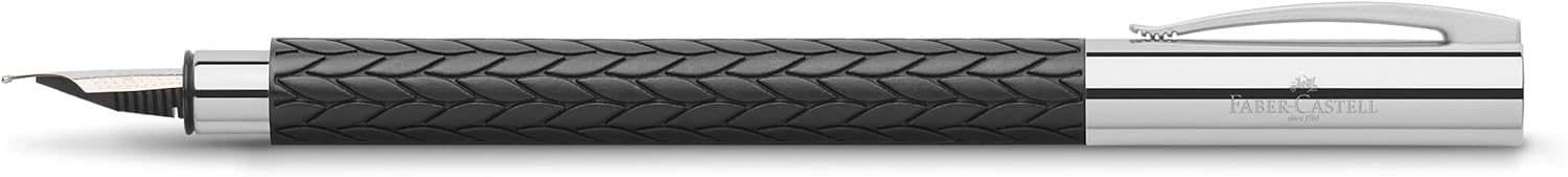Faber-Castell Ambition 3D Leaves m Fountain Pen, black - Image 3