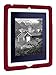 Bobj Rugged Case for iPad 4, iPad 3, iPad 2 (not for iPad Air) - BobjGear Custom Fit - Patented Venting - Sound Amplification - BobjBounces Kid Friendly - Rockin' Raspberry