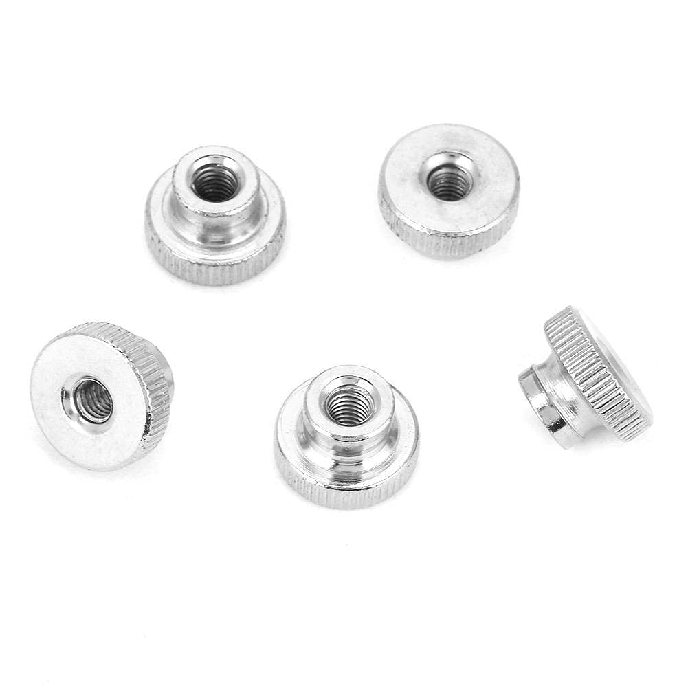 M3 M4 M5 M6 M8 M10 Nickel Plated Carbon Steel Hand Tighten Knurled Thumb Nuts Handle with Nuts(M5（5pcs）)