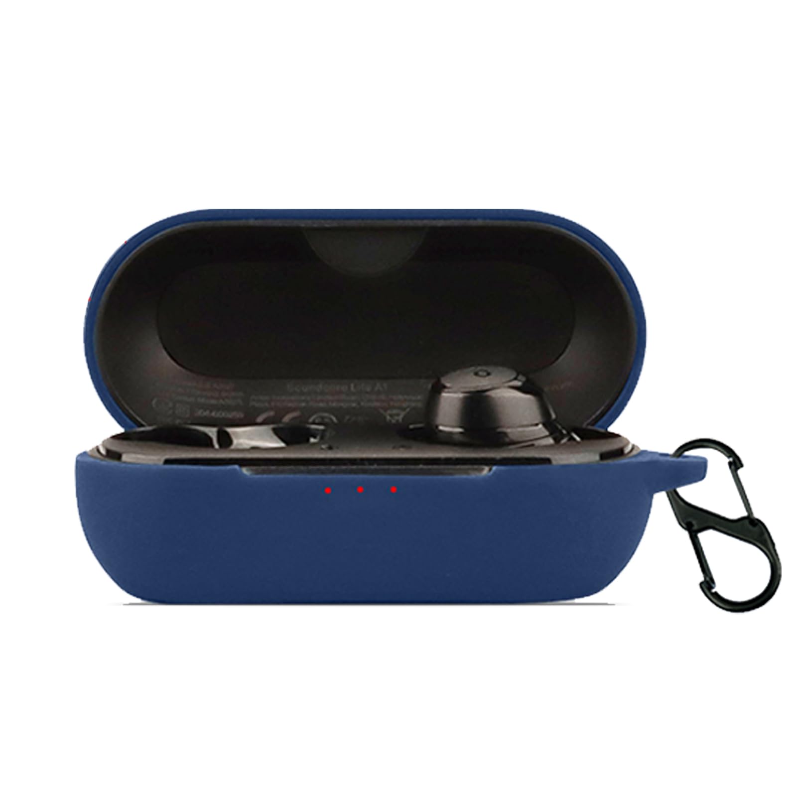 Case for Anker Soundcore Life A1 with Carabiner,Anti-Scratch Premium Soft Silicone Full Protective Case,Shockproof Ultra Slim Headphone Protective Case for Anker Soundcore Life A1,Blue