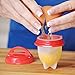 Cuisinette 6 Pack Egglettes EggCooker, Hard & Soft yolk maker from Non Stick Silicone material,No Shell,Boiler,Poacher, and Steamer