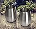 Stainless Steel Stemless 18oz Wine Cups | Set of 2 | Unbreakable, Stainless Steel Perfect for Camping, Picnics, Boating, Sports, Formal Events | Durable, Long Lasting Glasses, BPA Free Dishwasher Safe