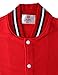 H2H Mens Slim Fit Varsity Baseball Bomber Cotton Lightweight Premium Jacket Cmoja082-red Medium