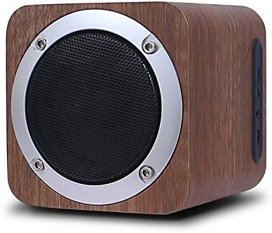 Bluetooth Speaker Wooden, Wireless Computer Speaker with 10-Hour Playtime,33-Foot Bluetooth Range,6W Enhanced Bass Sound,Portable Bluetooth 4.0 Speakers for Home/Office Support TF Card, AUX