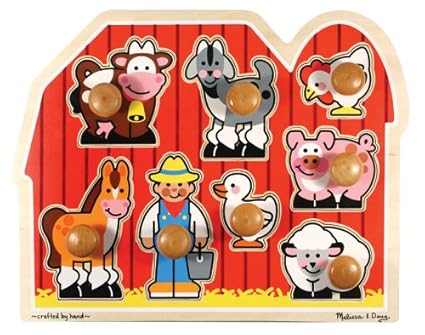 Farm Animals Jumbo Knob Wooden Puzzle