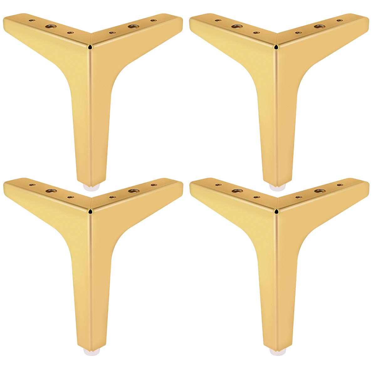 4 inch Metal Furniture Legs, Btowin 4Pcs Modern Triangle Diamond Furniture Feet for Cabinet Sofa TV Stand Bookcase