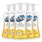 Dial Complete 2 In 1 Moisturizing & Antibacterial Foaming Hand Wash, Manuka Honey, 7.5 Fl Oz, Pack of 5