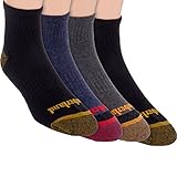 Timberland Mens Comfort Leisure Low Quarter Socks 4 Pack (Black/Navy/Grey)