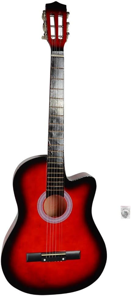 Best Choice Products 38in Beginner Acoustic Guitar Bundle Kit (Missing guitar-Red)