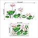 Coohole 1Pcs 3D Lotus Removable Vinyl Decal Art Mural Home Decor Wall Stickers (Multicolor)