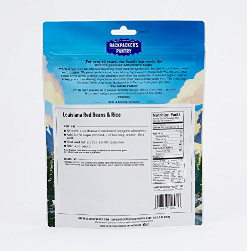 Backpacker's Pantry Louisiana Red Beans and Rice, (Packaging May Vary)
