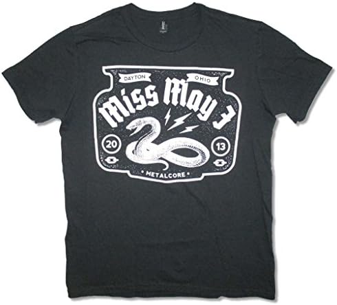 Miss May I Snake Mens Black Slim Fit T Shirt (S)