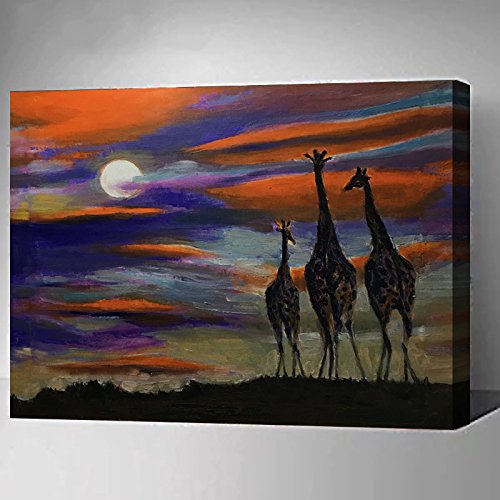 MADE4U [ Original Series 1 from Sarah@Rye Studio ] [ 20" ] [ Thicker (1") ] [ Wood Framed ] Paint by Numbers Kit with Brushes and Paints (Giraffe) HHGZGX920