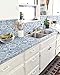 Contact Paper Blue Waterproof White Wallpaper Blue and White Peel and Stick Wallpaper Removable Flower Film Tile Self Adhesive Wall Paper Wall Covering Backsplash Countertop Vinyl Roll 17.8’’x78.7’’