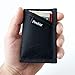 Flowfold Minimalist Slim Front Pocket Card Holder Wallet - Light Weight - Made in The USA - Jet Black