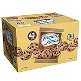 Famous Amos Cookies, Chocolate Chip, 2 oz Snack Pack, 42 Packs/Carton