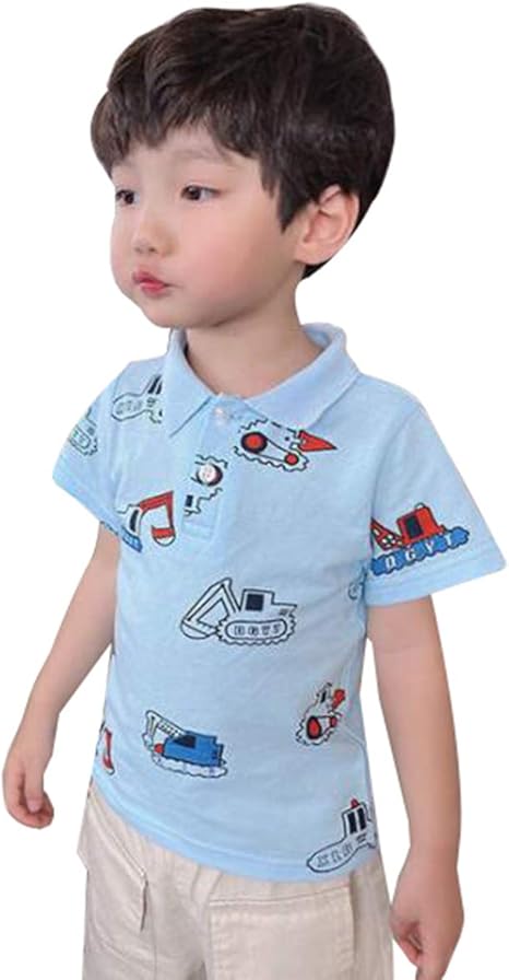 Amazon Co Jp Daisybaby 半袖 ポロシャツ Tシャツ 子供 ベビー服 車柄 襟付き 可愛い 男の子 春夏服 通園通学 90 130cm 服 ファッション小物