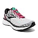 Brooks Womens Ghost 11 Running Shoe - White/Pink/Black - B - 8.0