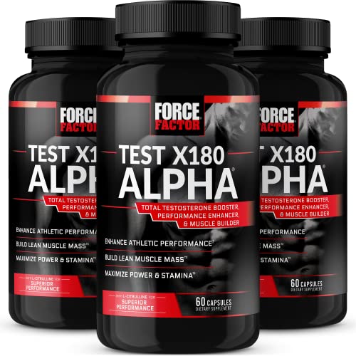 Force Factor Test X180 Alpha, 3Pack, Total Testosterone Booster for
