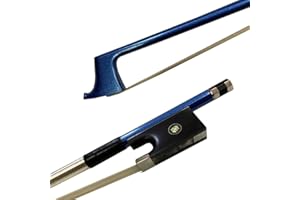yinfeel 1pcs of 4/4 carbon fiber violin bow,blue,pink,green,white,coffee coulour white horse hair for adult (blue)