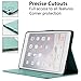 Mini 2 3 Case-LittleMax Smart Embossed PU Leather Flower Cards Holder Case Stand Cover with Auto Wake / Sleep for Apple iPad Mini 3 / 2 / 1 [Free Stylus Pen]-#1-Mint Butterfly