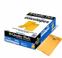 Quality Park Postage Saving Clear-Clasp Envelopes, 9 x 12 Inches, Kraft, 100 Count (43568)