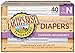 Earth's Best TenderCare Chlorine-Free Disposable Baby Diapers, Newborn Size (Up to 10 lbs), 40 Count (Pack of 4)