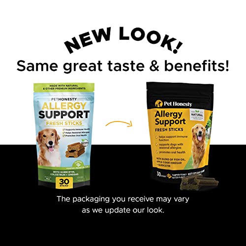 Pet Honesty Allergy Support Fresh Sticks Dental Sticks for Dogs