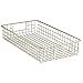 iDesign Classico Wire Storage Basket, Satin Silver, 16 x 9 x 3 Inch, 1 Piece