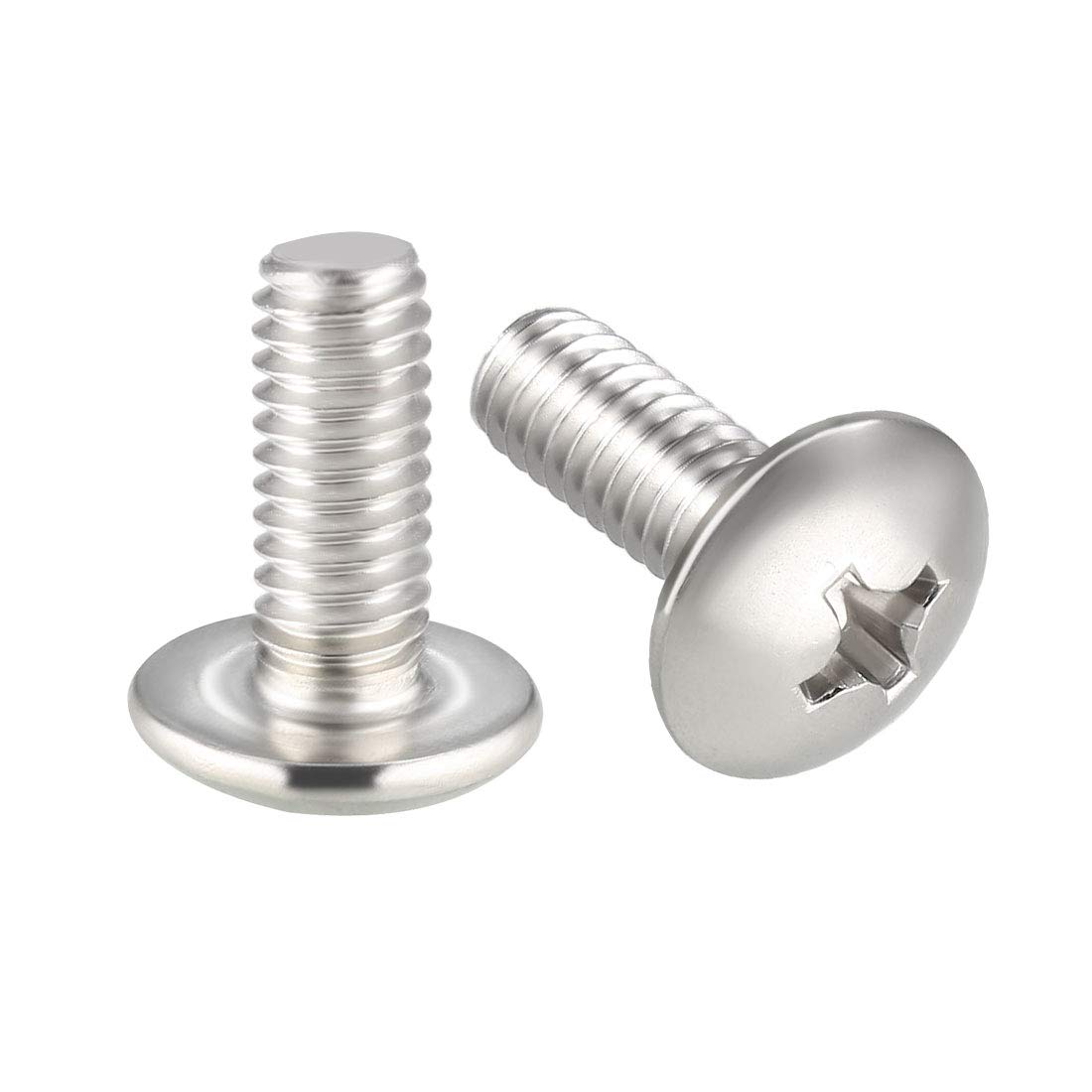 sourcing map Machine Screws, M4x10mm Phillips Screw, 304 Stainless Steel, Fasteners Bolts 20Pcs