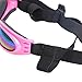 QUMY Dog Sunglasses Dog Goggles for Medium Large Breed Dogs, Wind Dust Fog Protection Eye Wear Pet Glasses with Adjustable Strap for Motorcycle Car Driving Bike Riding Hiking Swimming Over 15lbs Pink