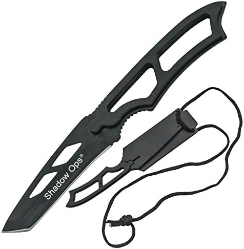 Tiger USA Shadow Ops Full Tang Tactical Neck Knife with Tanto Blade and Sheath