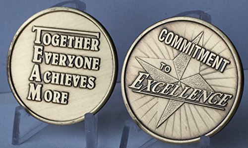Commitment To Excellence TEAM Bronze Medallion Challenge Token Together Everyone Achieves More