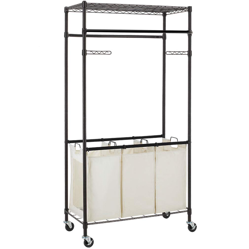 Best Laundry Sorter With Hanging Bar And Folding Table