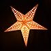PaperLanternStore.com 24 Inch Solid White Cut-Out Paper Star Lantern, Hanging Decoration