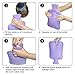 2-Liter Hot Water Bottle with Cover,Classic Flexible Rubber - Perfect for Quick Hot & Cold Pain Relief.(Purple)